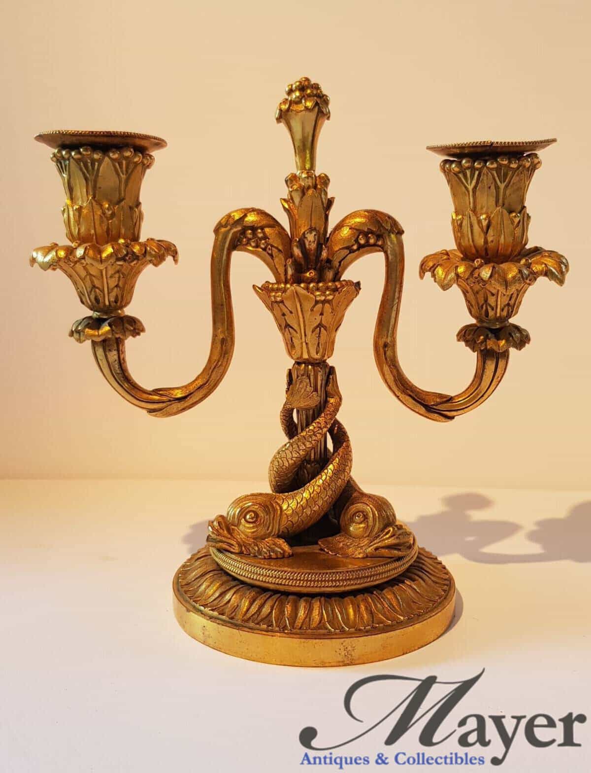 Antique candelabra with two branches