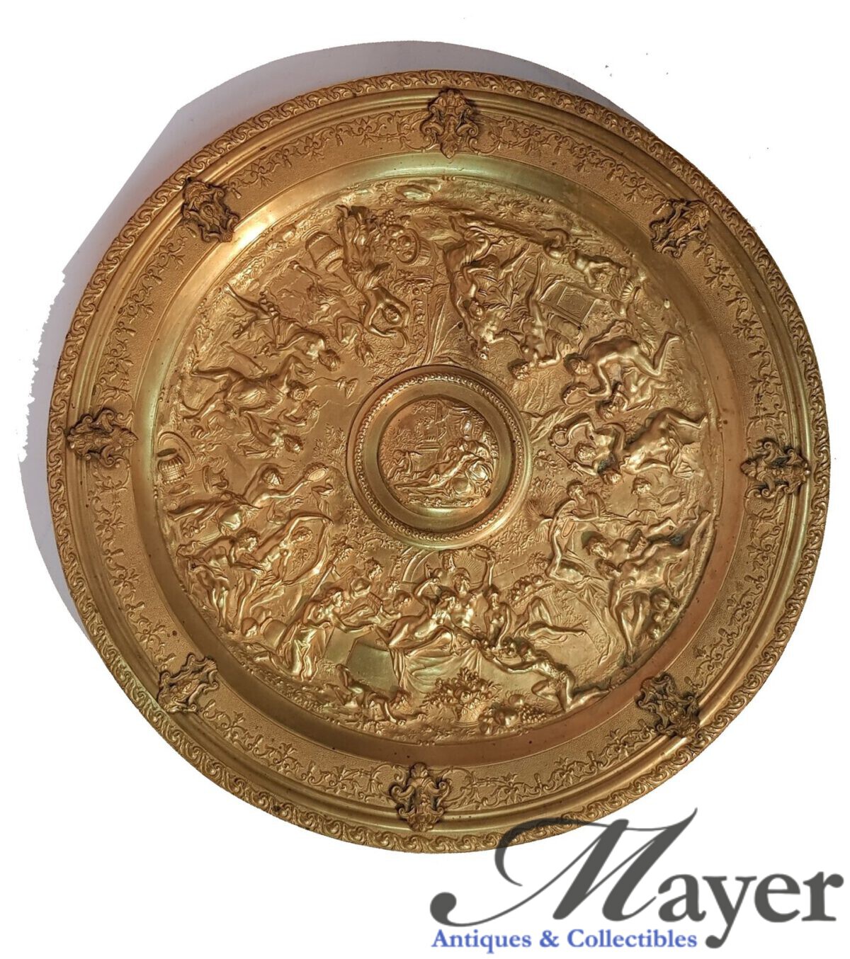 German Bronze Ormolu Plate