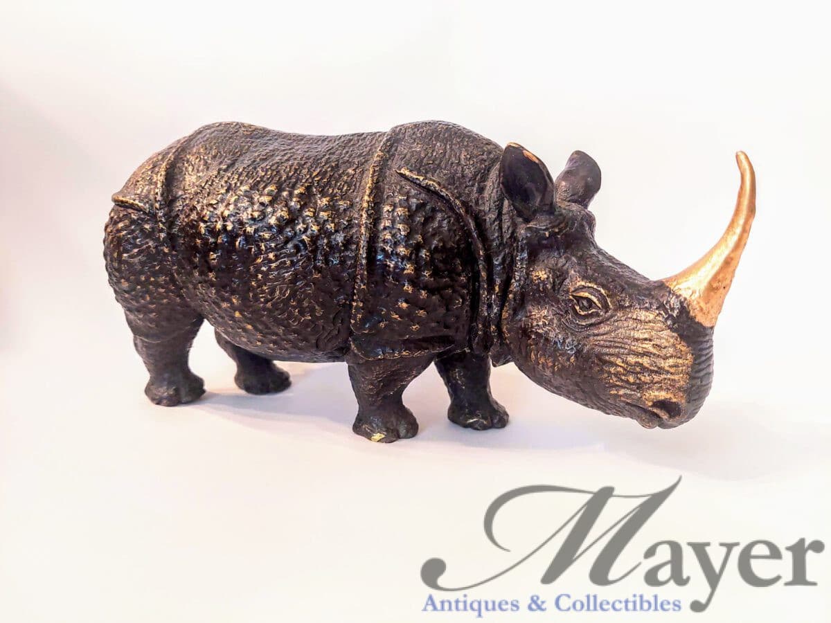 Bronze Indian Rhinoceros Statue