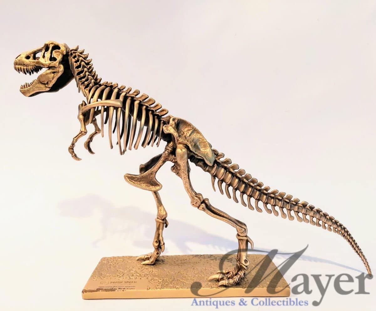 Jurassic World T-Rex skeleton bronze sculpture by Tongshifu USC LLC and Amblin.