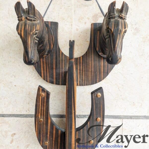 A Wooden Two Headed Horse Hanger