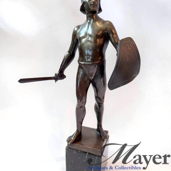 Gallic Warrior Bronze Sculpture By Hans Keck.