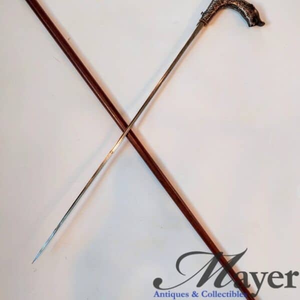 Sword Cane Walking Stick with Mythological Creature's Head